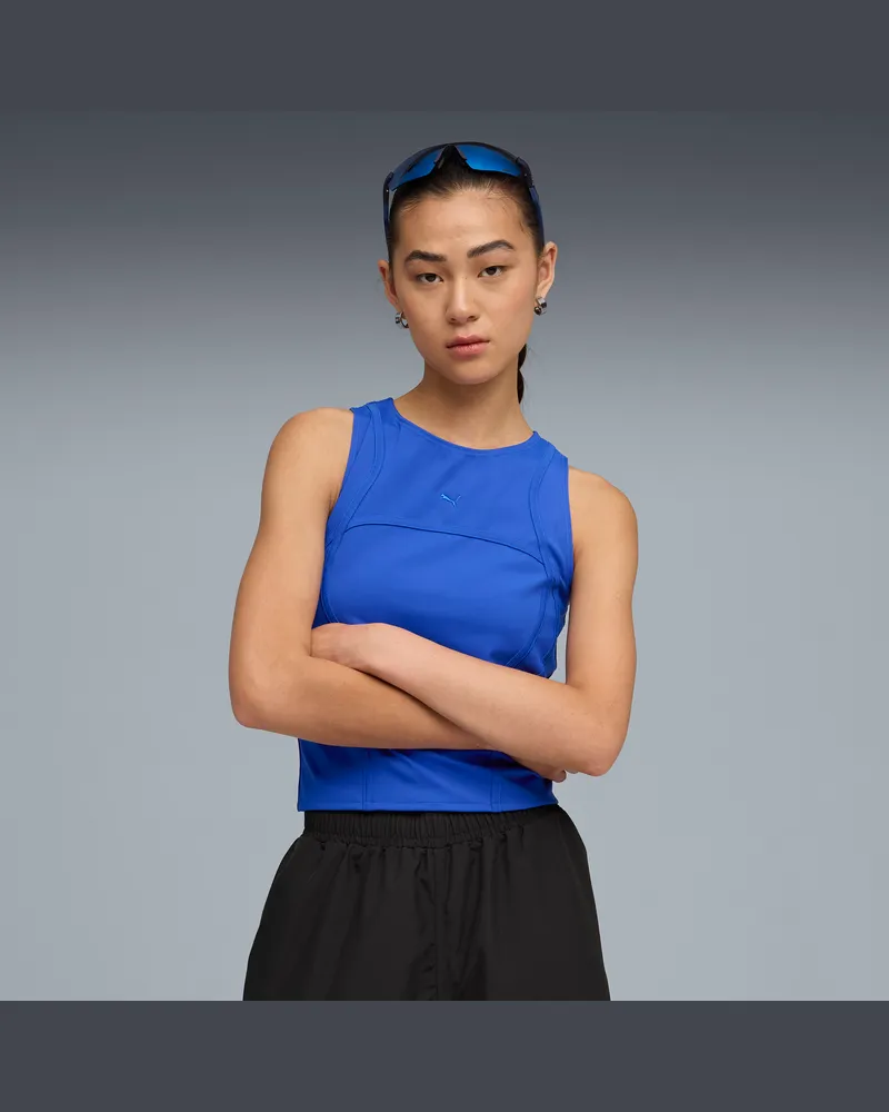 Puma Nine To Five Top Damen, Kleidung, Blau Blau