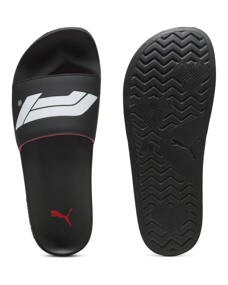Puma Formula 1® Leadcat 2.0 Logo Slides Unisex, Schuhe, Schwarz Schwarz