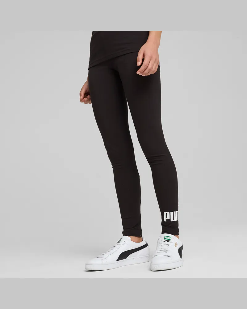 Puma ESS No. 1 Logo Leggings Teenager, Kleidung, Schwarz Schwarz