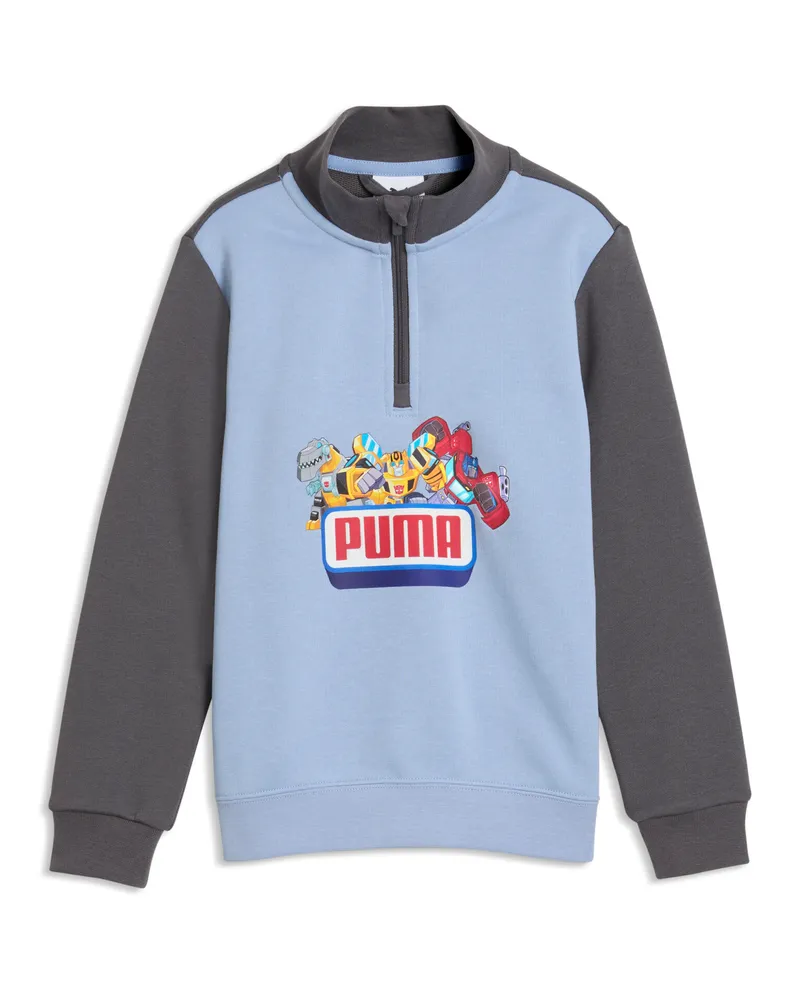 Puma x TRANSFORMERS Graphic Sweatshirt mit Reißverschluss bis zum Hals Kinder, Accessoires, Grau Grau