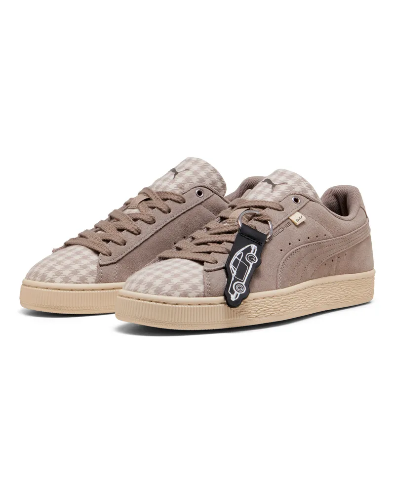 Puma Porsche Legacy Suede Classic Pepita Sneakers Unisex, Accessoires Beige