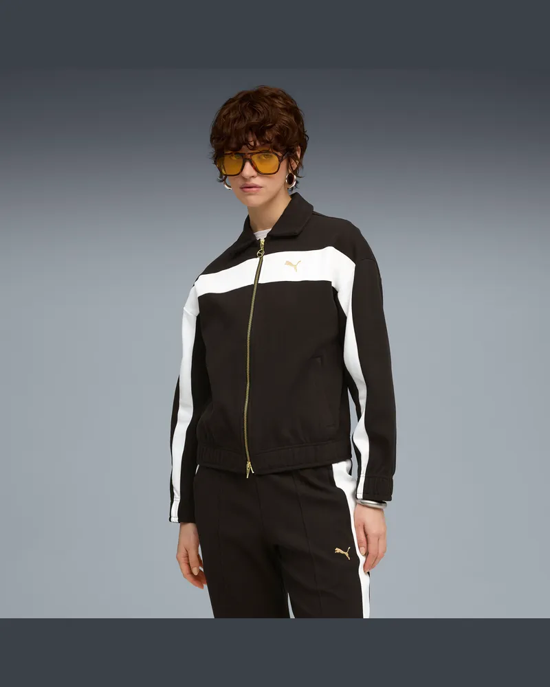 Puma T7 Relaxed Trainingsjacke Damen, Kleidung, Schwarz Schwarz