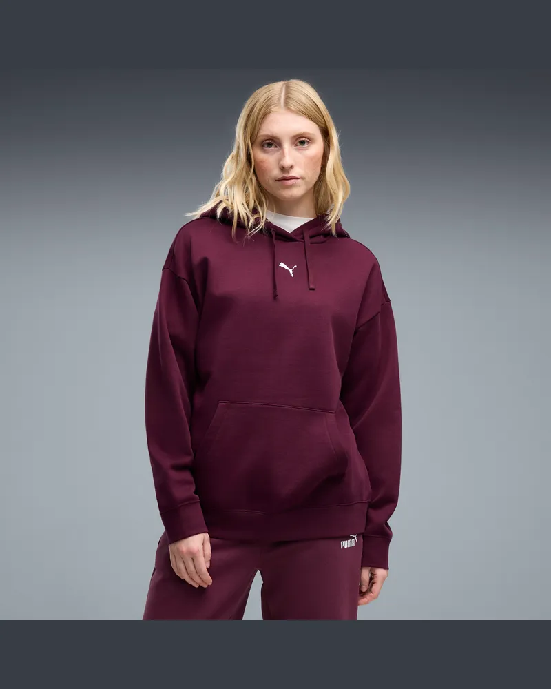 Puma Essentials Fleece Relaxed Hoodie Damen, Kleidung, Rot Rot