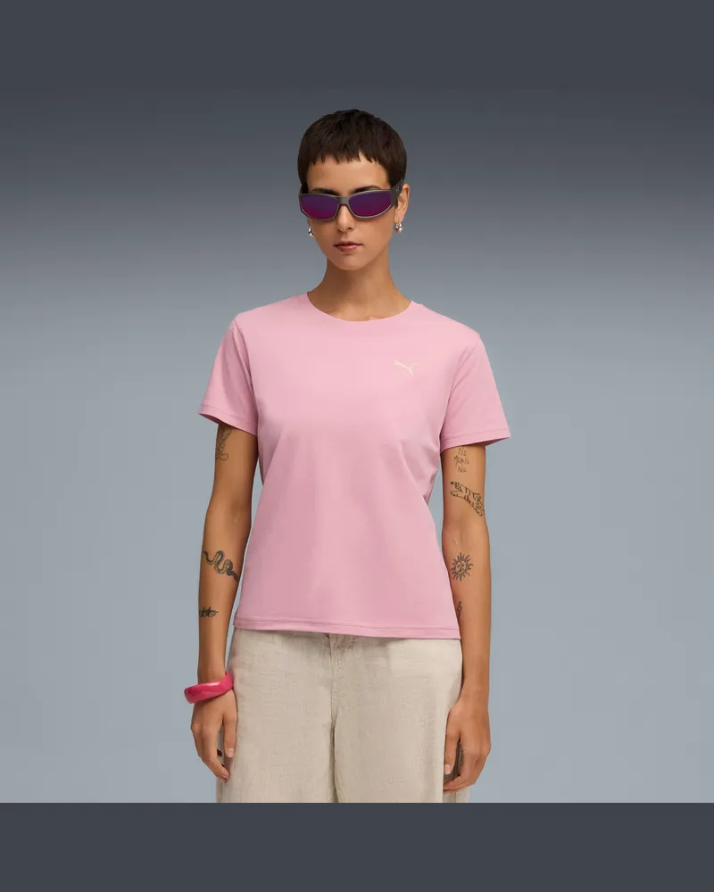 Puma Wardrobe Essentials Comfort T-Shirt Damen, Kleidung, Rosa Rosa