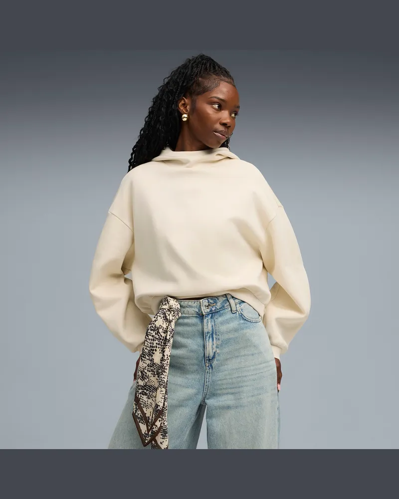 Puma Wardrobe Essentials Oversized Hoodie Damen, Kleidung, Weiß Weiß