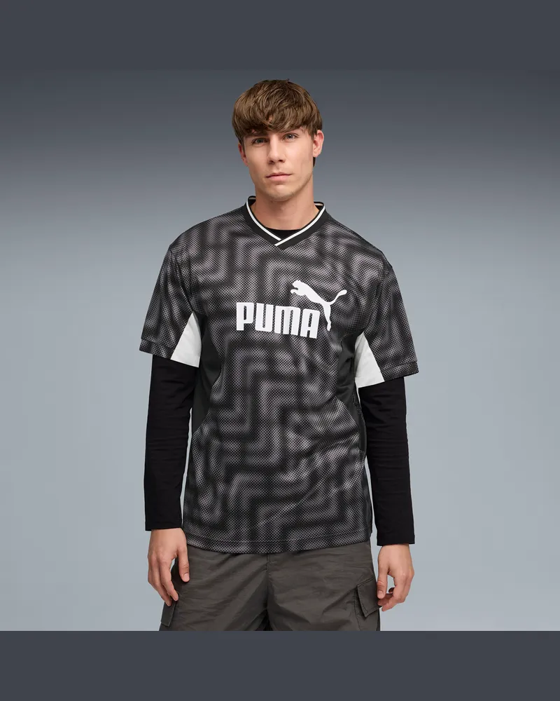 Puma Essentials Block Relaxed Fußballtrikot Herren, Kleidung, Schwarz Schwarz