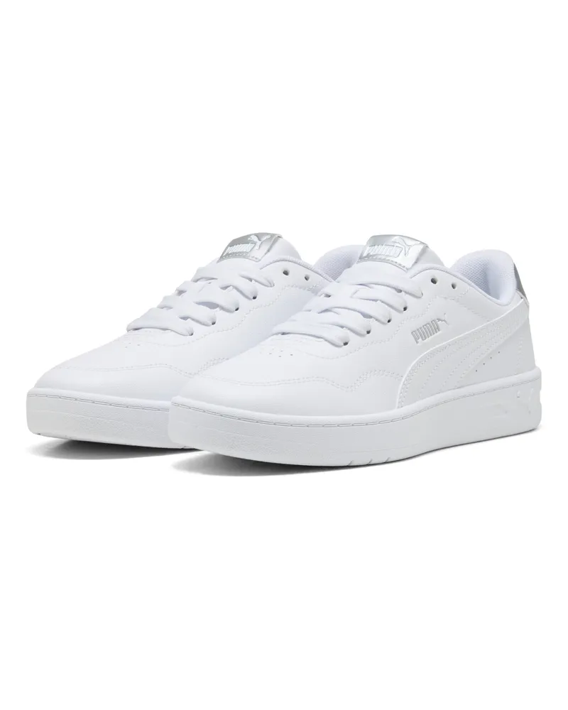 Puma Court Lally Metallisch Glam Sneakers Damen, Accessoires, Weiß Weiß