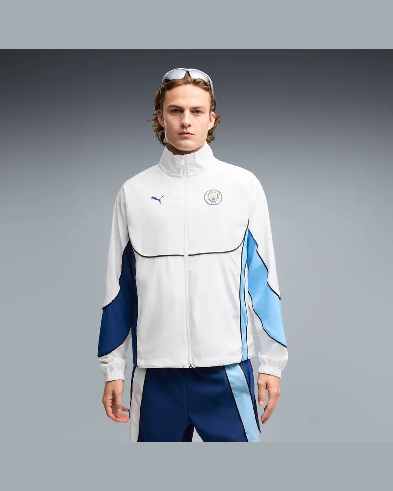 Puma Manchester City TECH-X Trainingsjacke mit Reißverschluss Herren, Kleidung, Weiß Weiß