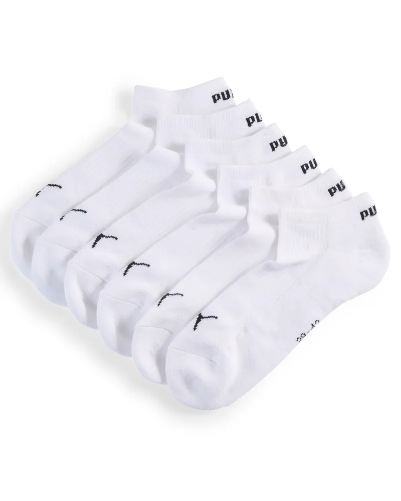 Puma Gepolsterte Sneakersocken Unisex (3er-Pack), Kleidung, Weiß Weiß