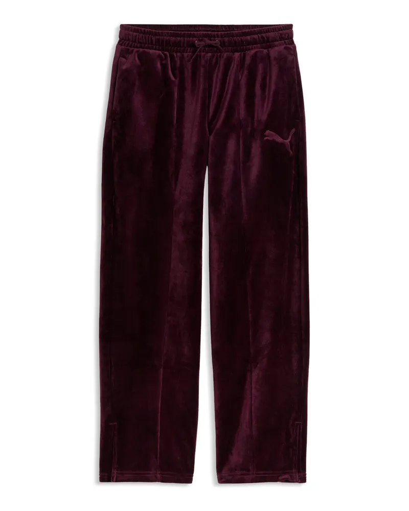 Puma Essentials Elevated Velour Relaxed Hose Teenager, Accessoires, Rot Rot