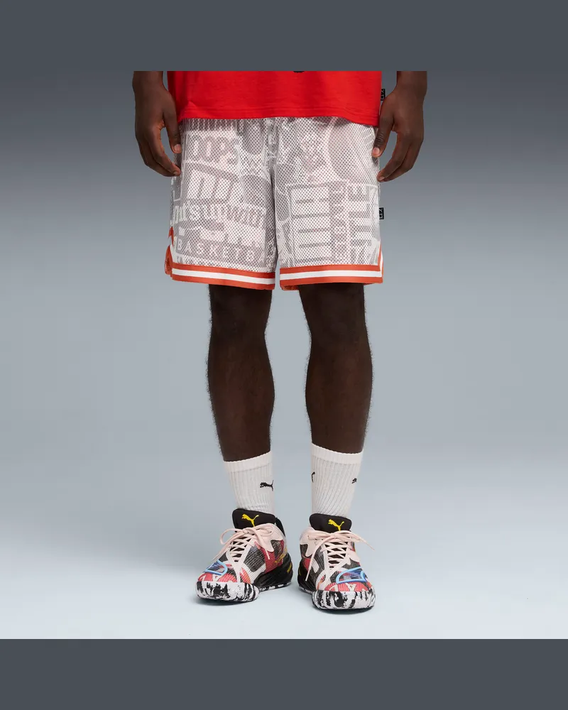 Puma Out Of Practice Relaxed Basketballshorts Herren, Accessoires, Grau Grau