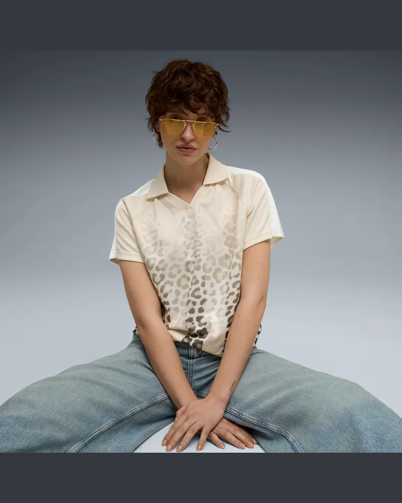 Puma T7 Leo Luxe Relaxed Fußballtrikot Damen, Kleidung, Weiß Weiß