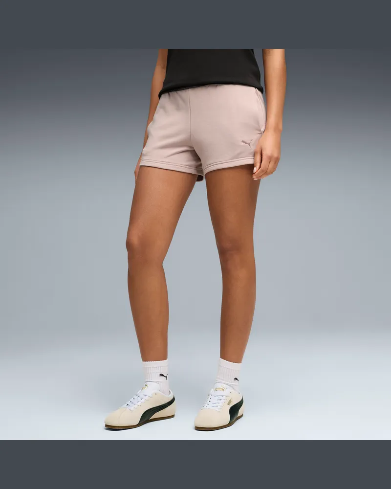 Puma Essentials Cat Logo 4’’ Shorts Damen, Kleidung Beige