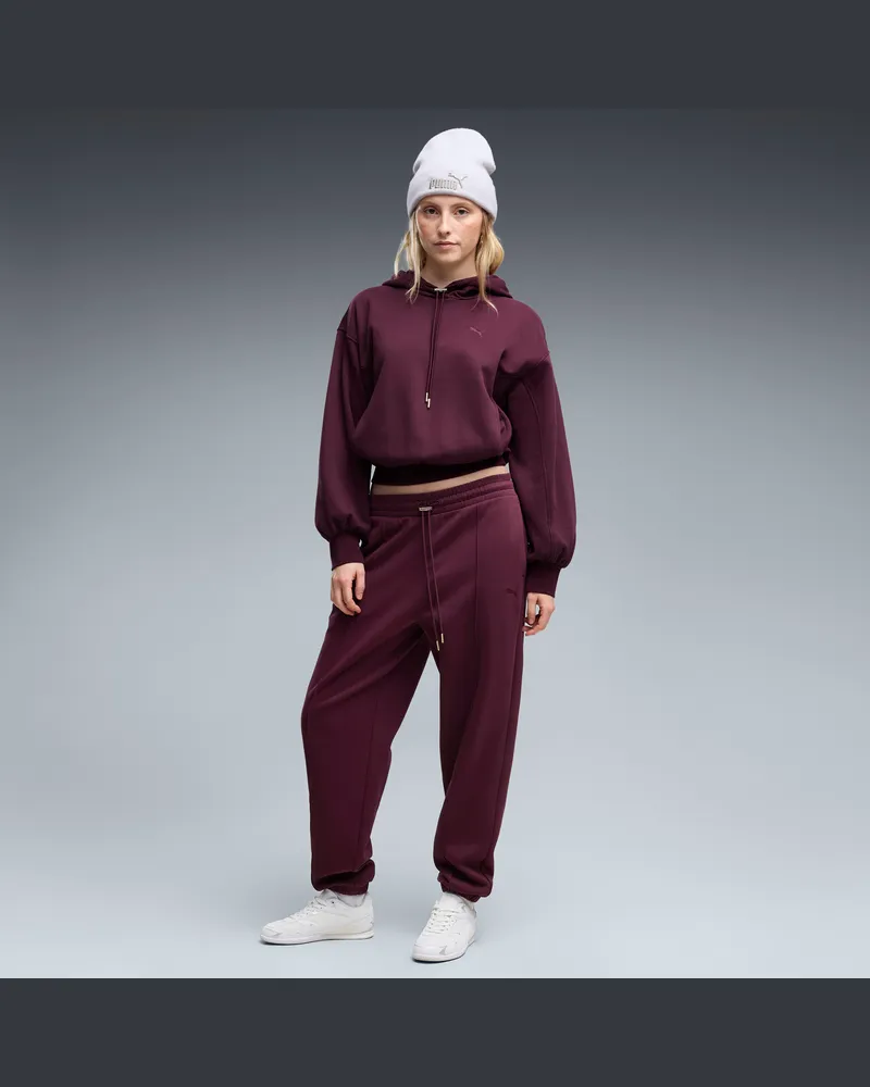 Puma HER Fleece Hose Damen, Kleidung, Rot Rot