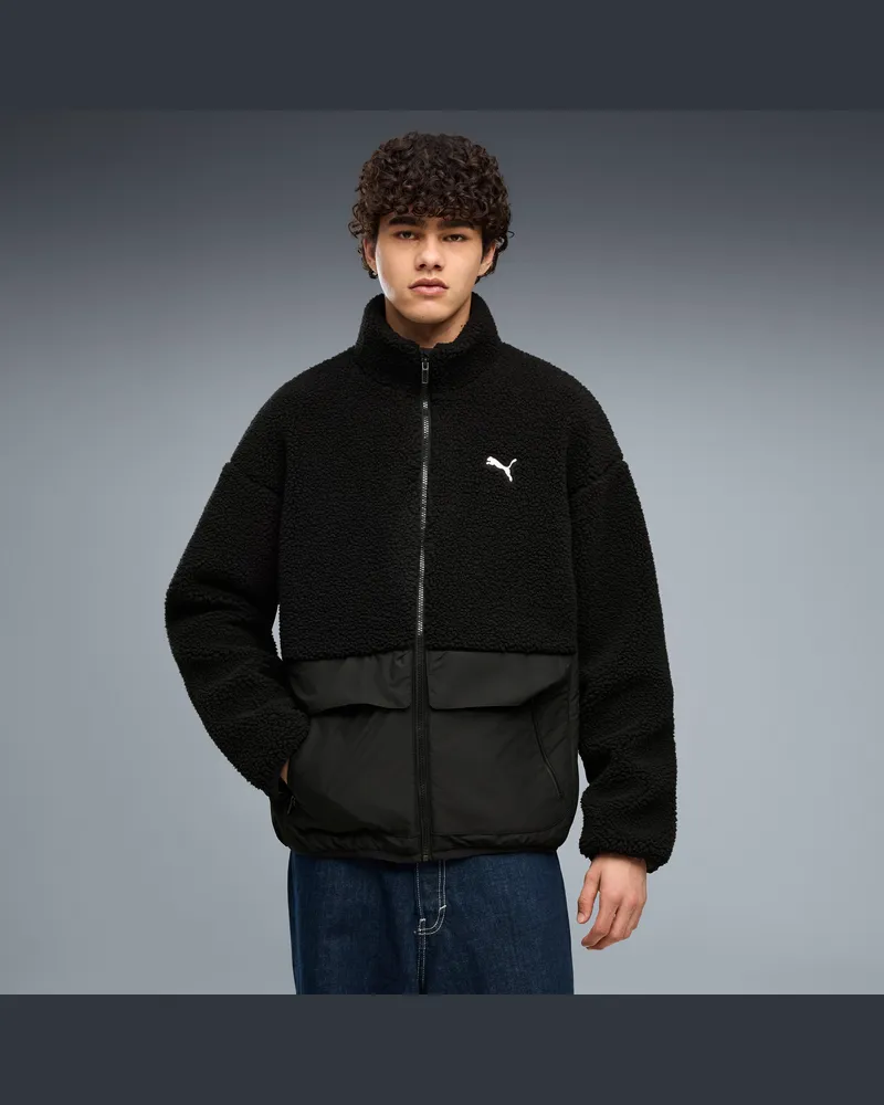 Puma Hybrid Re:Fibre Relaxed Jacke Herren, Kleidung, Schwarz Schwarz