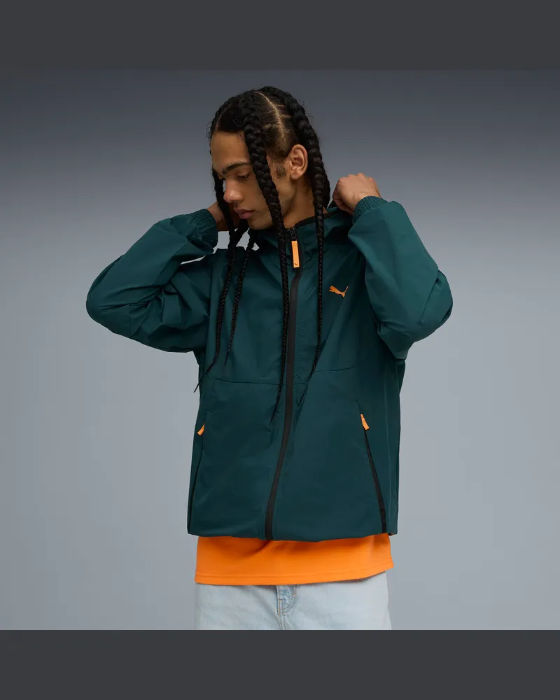 Puma TECH Relaxed Trainingsjacke Herren, Kleidung, Grün Grün