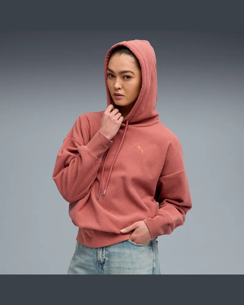 Puma HER Oversized Winterized Hoodie Damen, Kleidung, Rot Rot