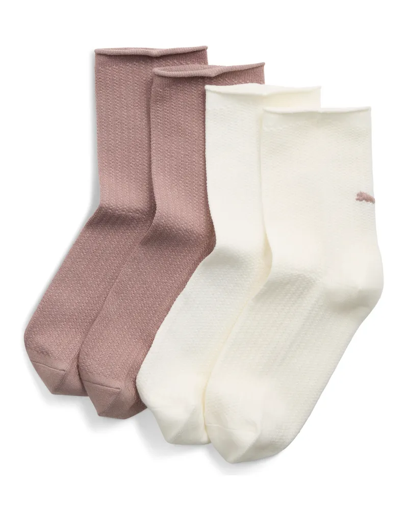 Puma Kurze Socken Damen (2er-Pack), Kleidung Beige