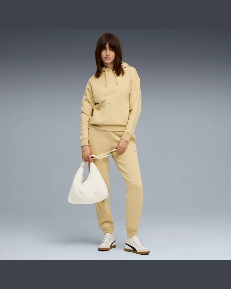 Puma Loungewear Fleece Jogginganzug Damen, Kleidung, Schwarz Schwarz