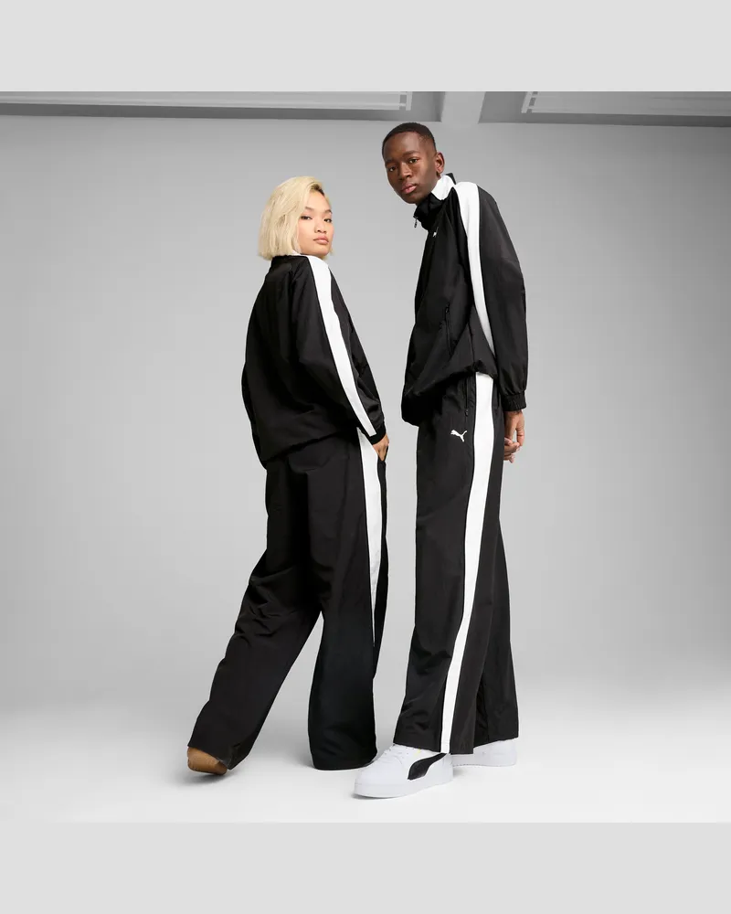 Puma T7 Oversized Trainingshose Unisex, Kleidung, Schwarz Schwarz