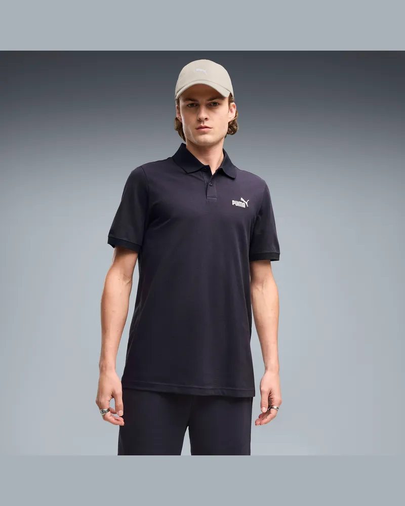 Puma Essentials No. 1 Logo Pique-Poloshirt Herren, Kleidung, Blau Blau