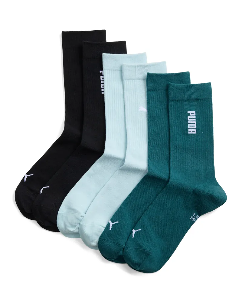 Puma Crew-Socken Unisex (3er-Pack), Accessoires, GrÃ¼n Grã¼n
