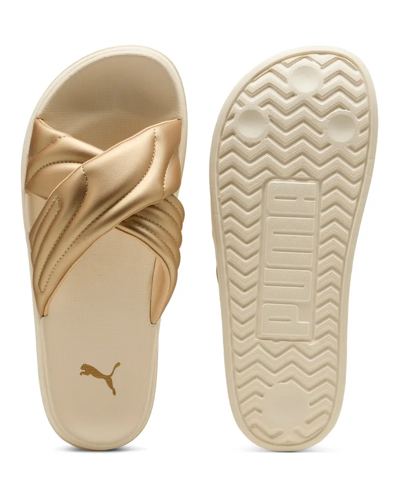 Puma Leadcat Platform Metallisch Sandalen Damen, Schuhe Gold