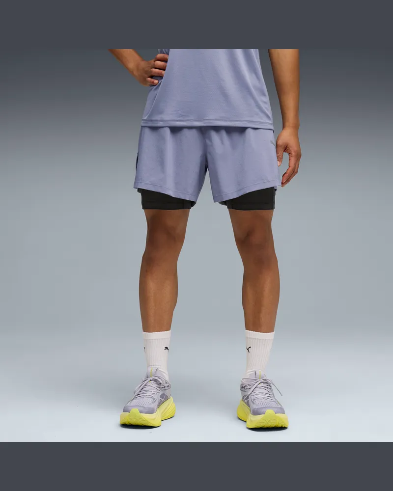 Puma Dreamrun 2-in-1 dryCELL 5" Laufshorts Herren, Kleidung, Grau Grau