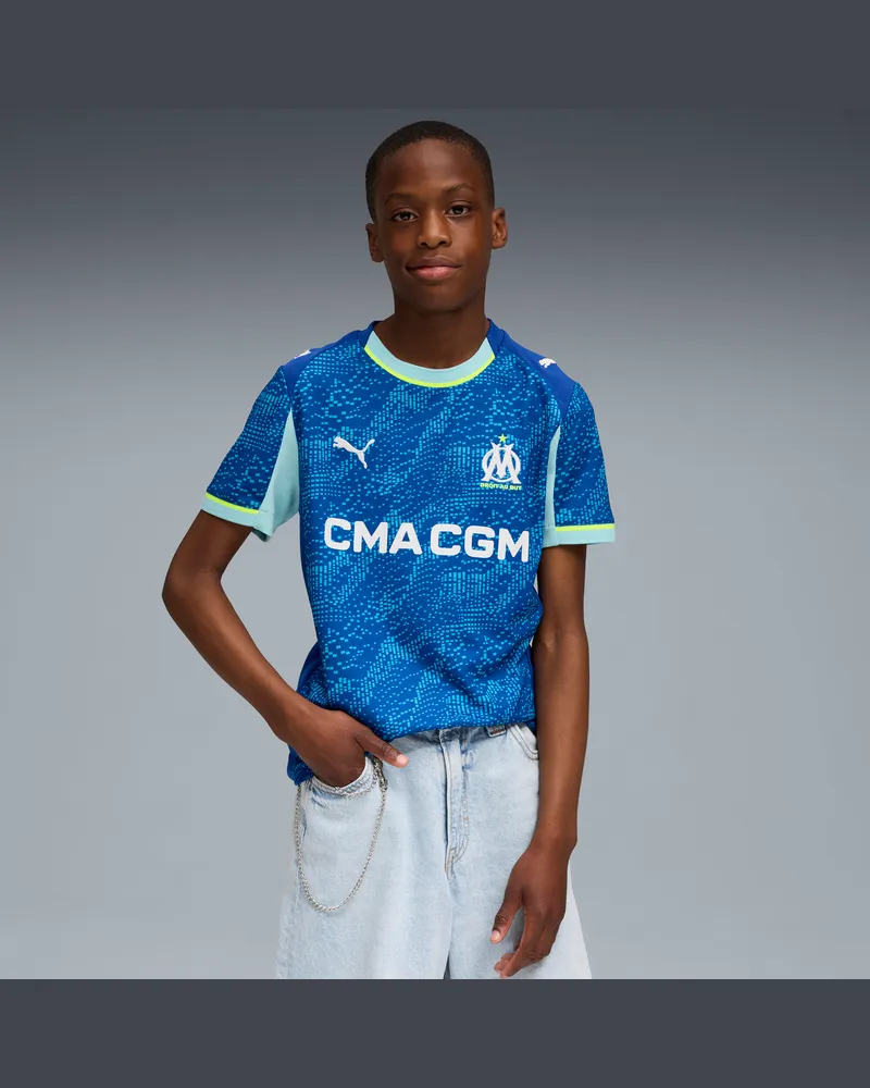 Puma Olympique de Marseille 25/26 Ausweichtrikot Teenager, Kleidung, Blau Blau