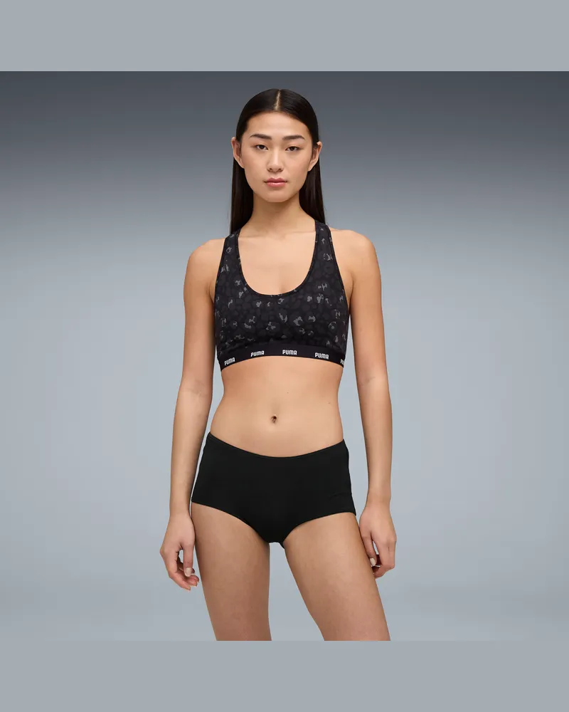 Puma Mini-Shorts Damen (3er-Pack), Kleidung, Schwarz Schwarz