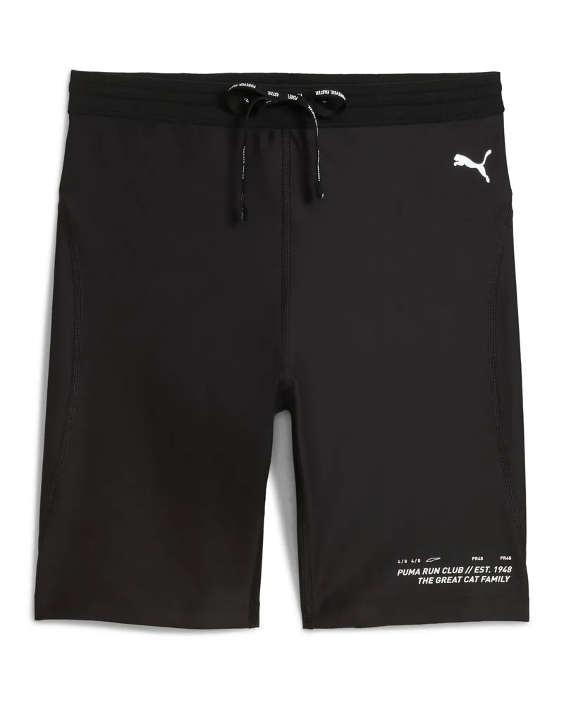 Puma RUN CLUB Graphic Radlerhose Damen, Accessoires, Schwarz Schwarz