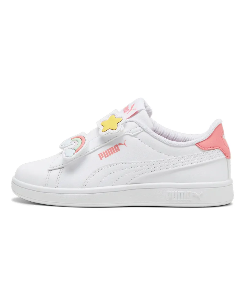 Puma Smash 3.0 Badges Sneakers Kinder, Schuhe, Weiß Weiß