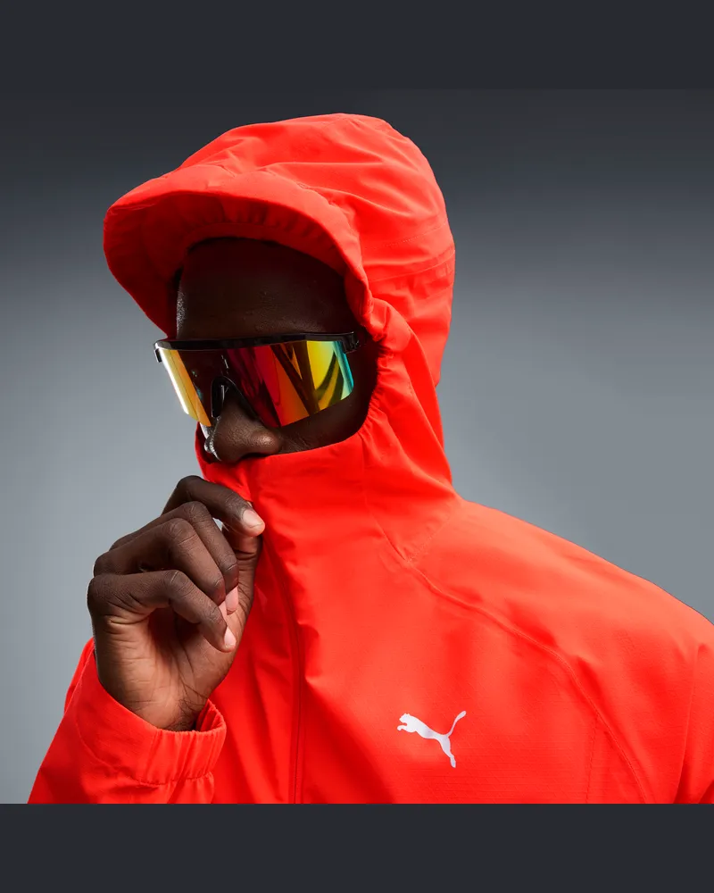Puma RUN rainCELL Jacke Herren, Kleidung, Rot Rot