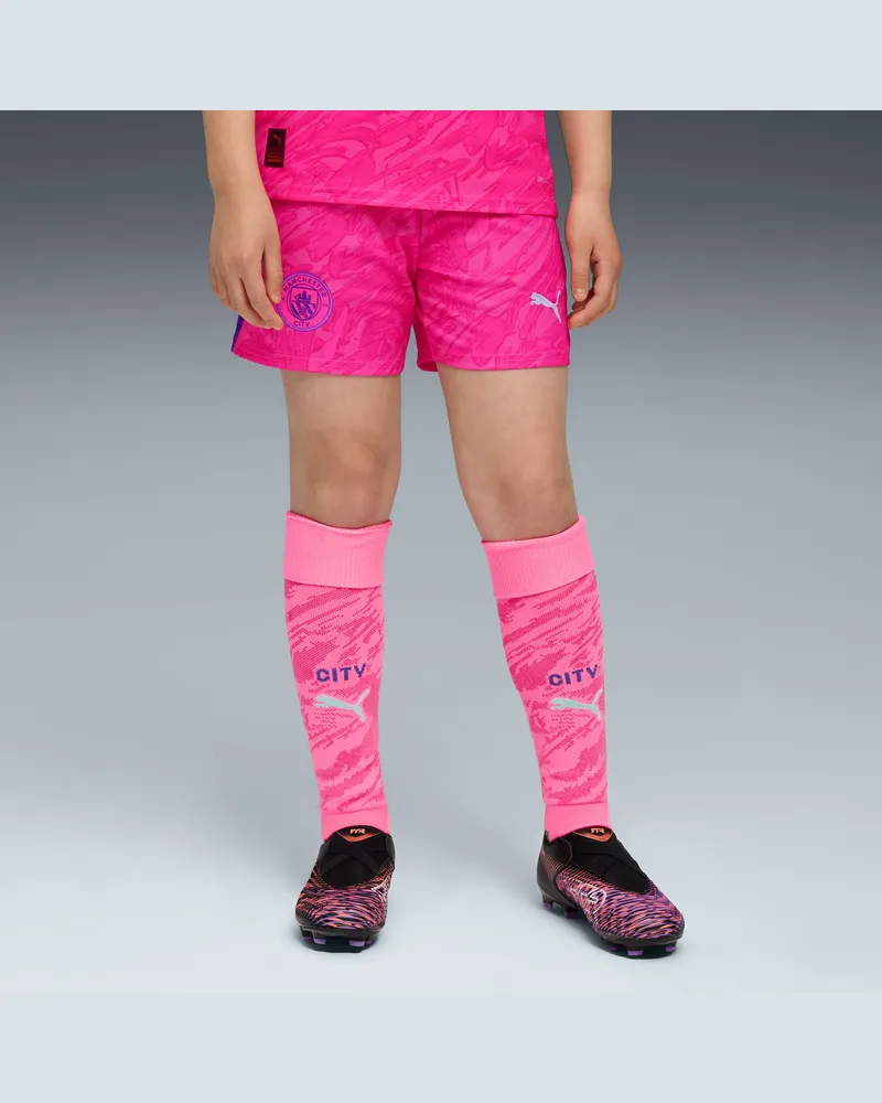 Puma Manchester City 25/26 Torwartshorts Teenager, Kleidung, Rosa Rosa