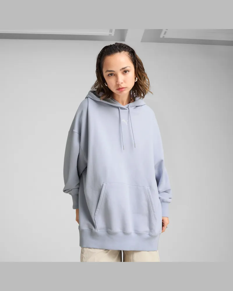 Puma WARDROBE ESS Oversized-Hoodie Damen, Kleidung, Blau Blau