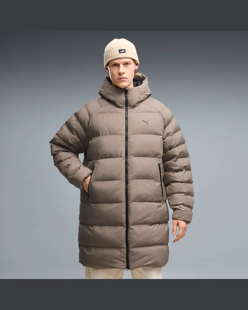 Puma Mono Parka mit Kapuze Herren, Kleidung Beige