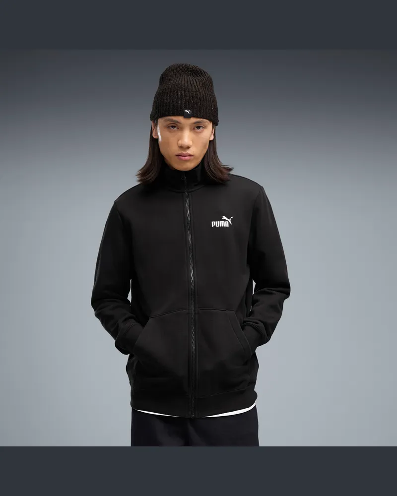 Puma Essentials No. 1 Logo Trainingsjacke Herren, Kleidung, Schwarz Schwarz
