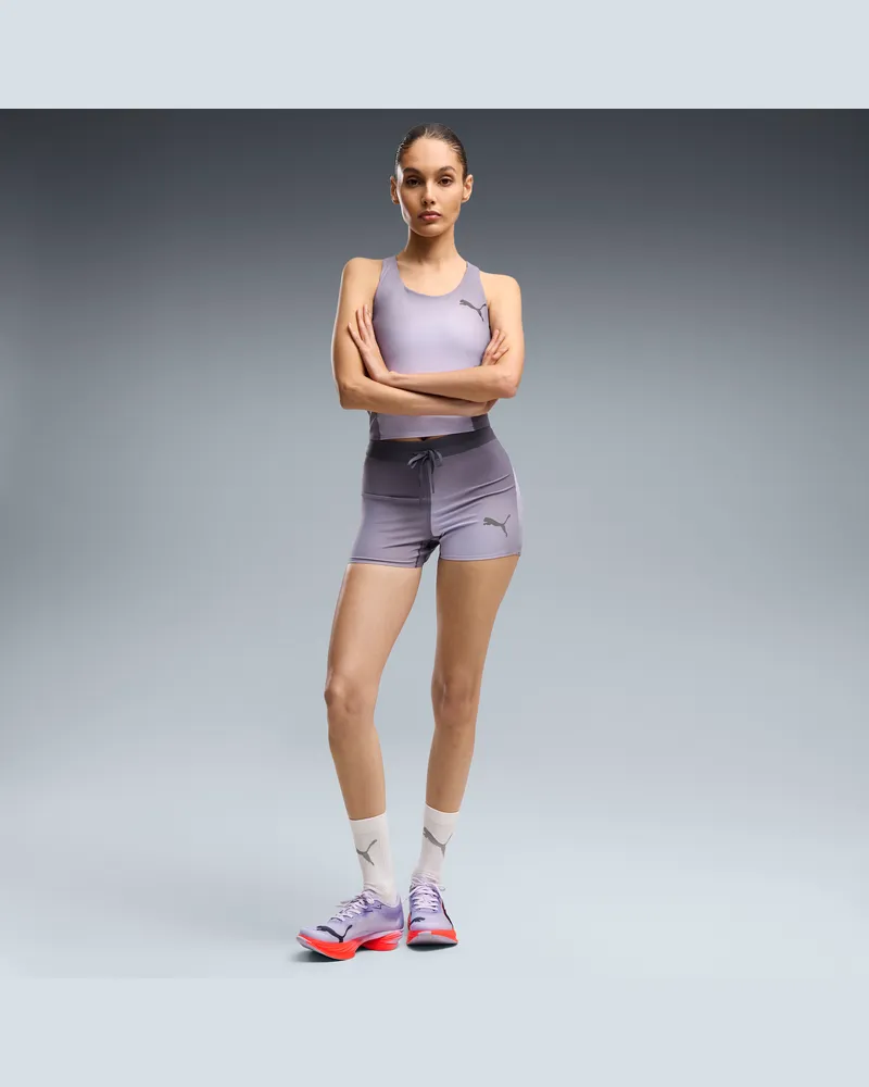 Puma Lightspeed Bedruckte 3" Kurze Laufhose Damen, Accessoires, Grau Grau