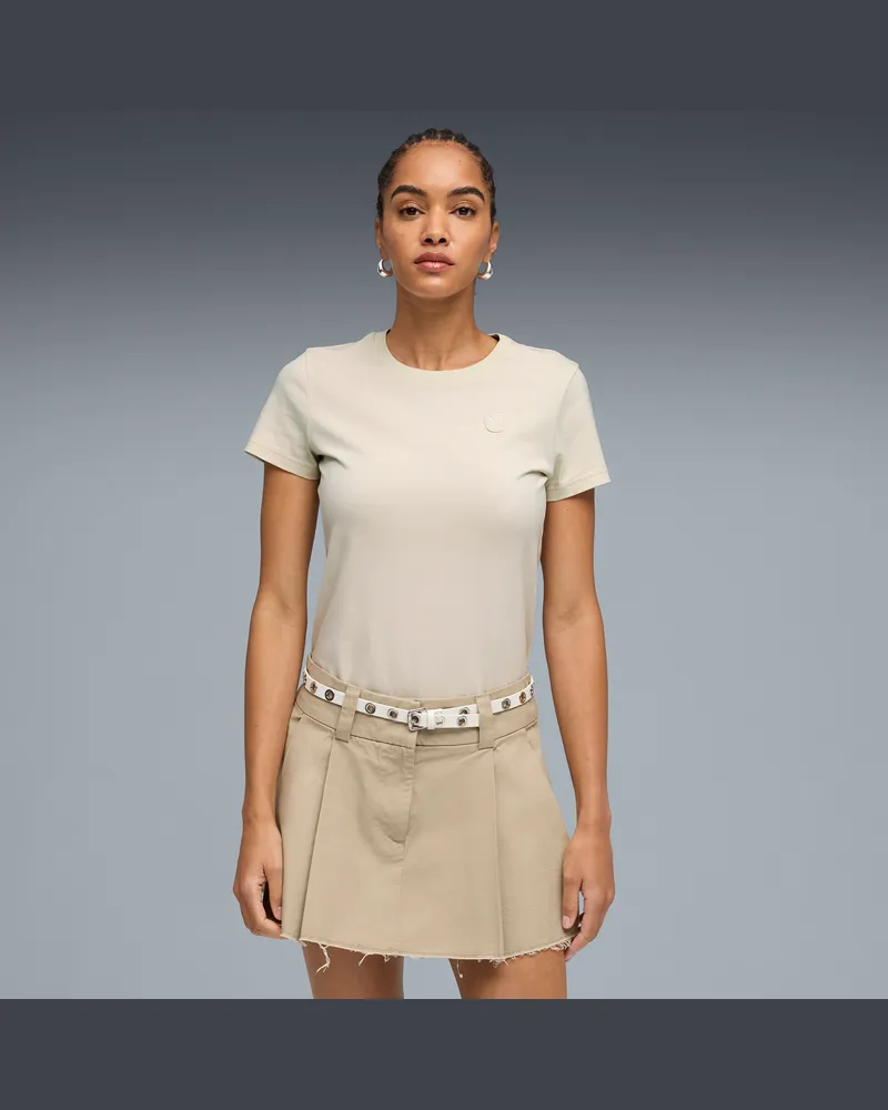 Puma Essentials Elevated T-Shirt Damen, Kleidung, Weiß Weiß