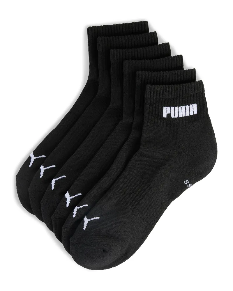 Puma Quarter-Socken 3er-Pack Unisex, Kleidung, Schwarz Schwarz