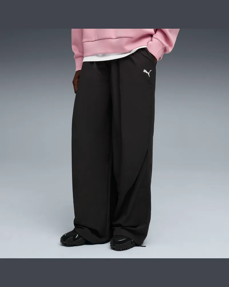 Puma Wardrobe Essentials Oversized Parachute-Hose Herren, Accessoires, Schwarz Schwarz