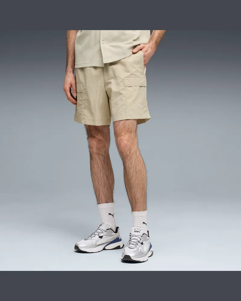 Puma WARDROBE ESS Relaxed 6" Cargoshorts Herren, Kleidung Beige