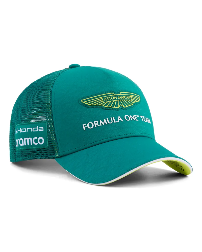 Puma x ASTON MARTIN ARAMCO F1® TEAM Replica Stroll Trucker Cap, Accessoires, Grün Grün