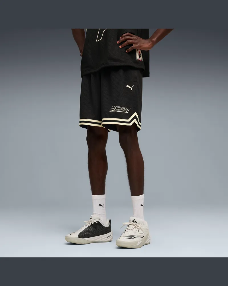 Puma x REPRESENT Oversized Shorts Herren, Accessoires, Schwarz Schwarz