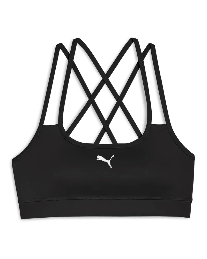 Puma MOVE Strappy BH für geringe Belastung Damen, Kleidung, Schwarz Schwarz