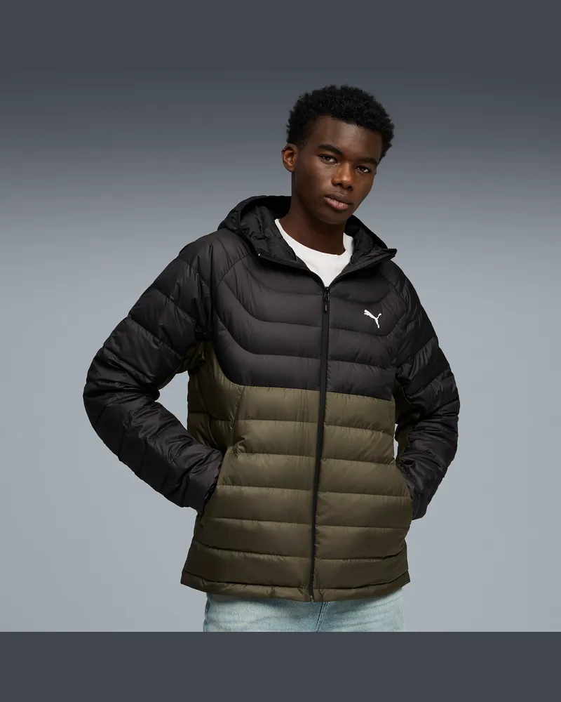 Puma PACKLITE Daunenjacke mit Kapuze Herren, Kleidung, Grün Grün