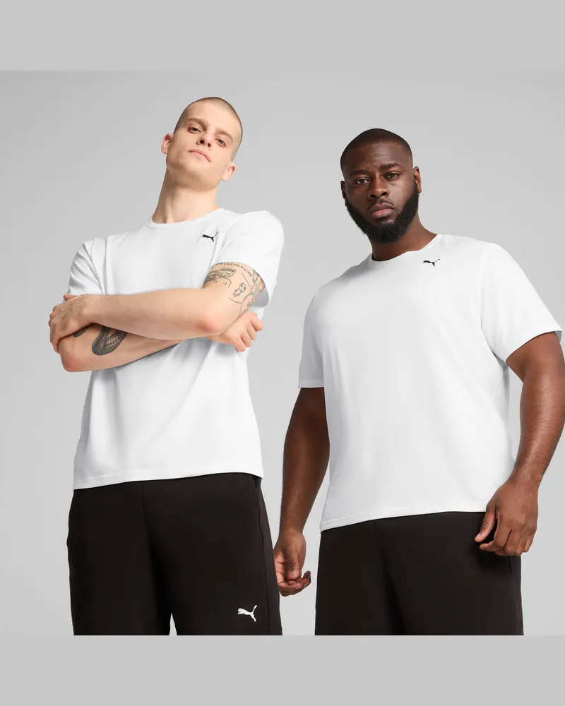 Puma TAD ESSENTIALS Einfarbiges T-Shirt mit Cat Logo Herren, Kleidung, WeiÃŸ Weiãÿ