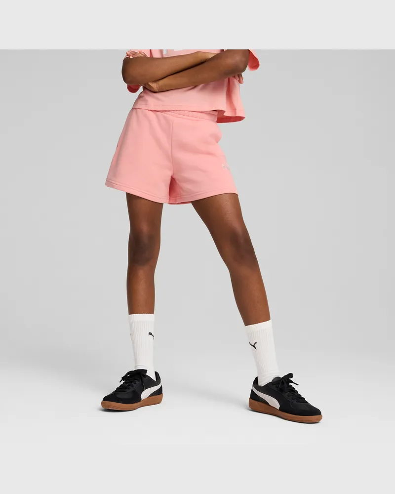 Puma ESS Small No. 1 Logo Shorts Teenager, Kleidung, Rosa Rosa