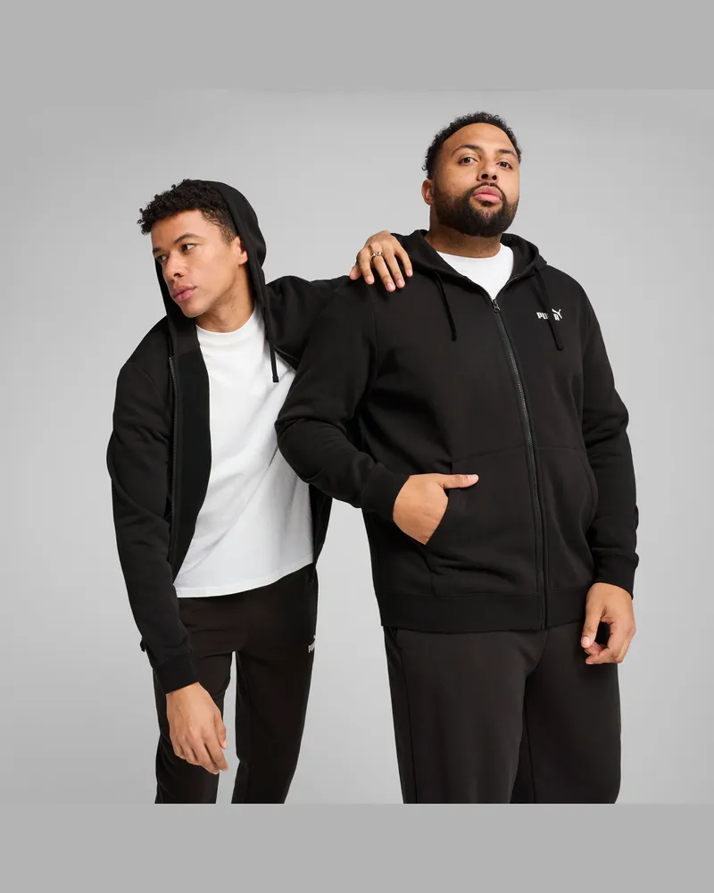 Puma Essentials No. 1 Logo Kapuzenjacke Herren, Kleidung, Schwarz Schwarz