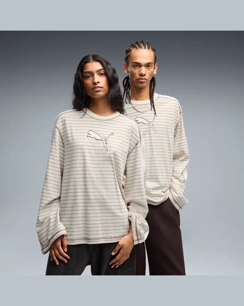 Puma T7 Langarmshirt Unisex, Kleidung, Weiß Weiß